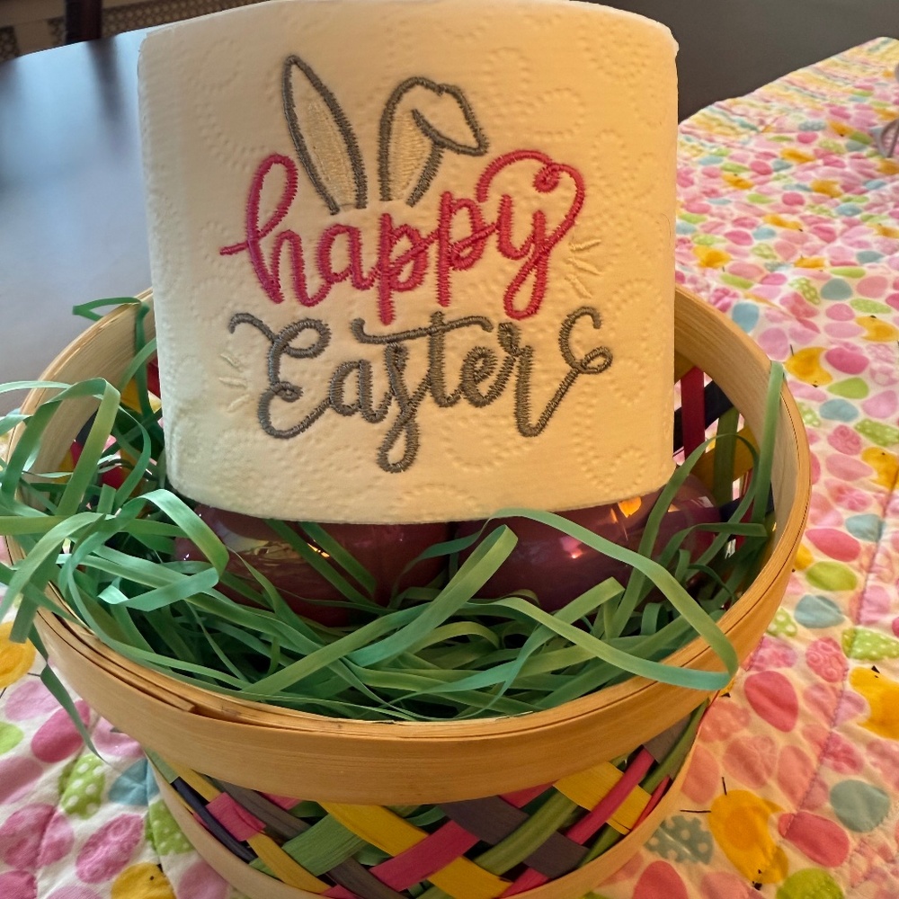 Easter magic embroidered real decoration toilet paper